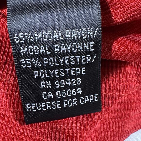 Bugatchi Polo Shirt Mens Large Red Solid Short Sleeve Collared Button‎ Up Casual - Picture 5 of 8